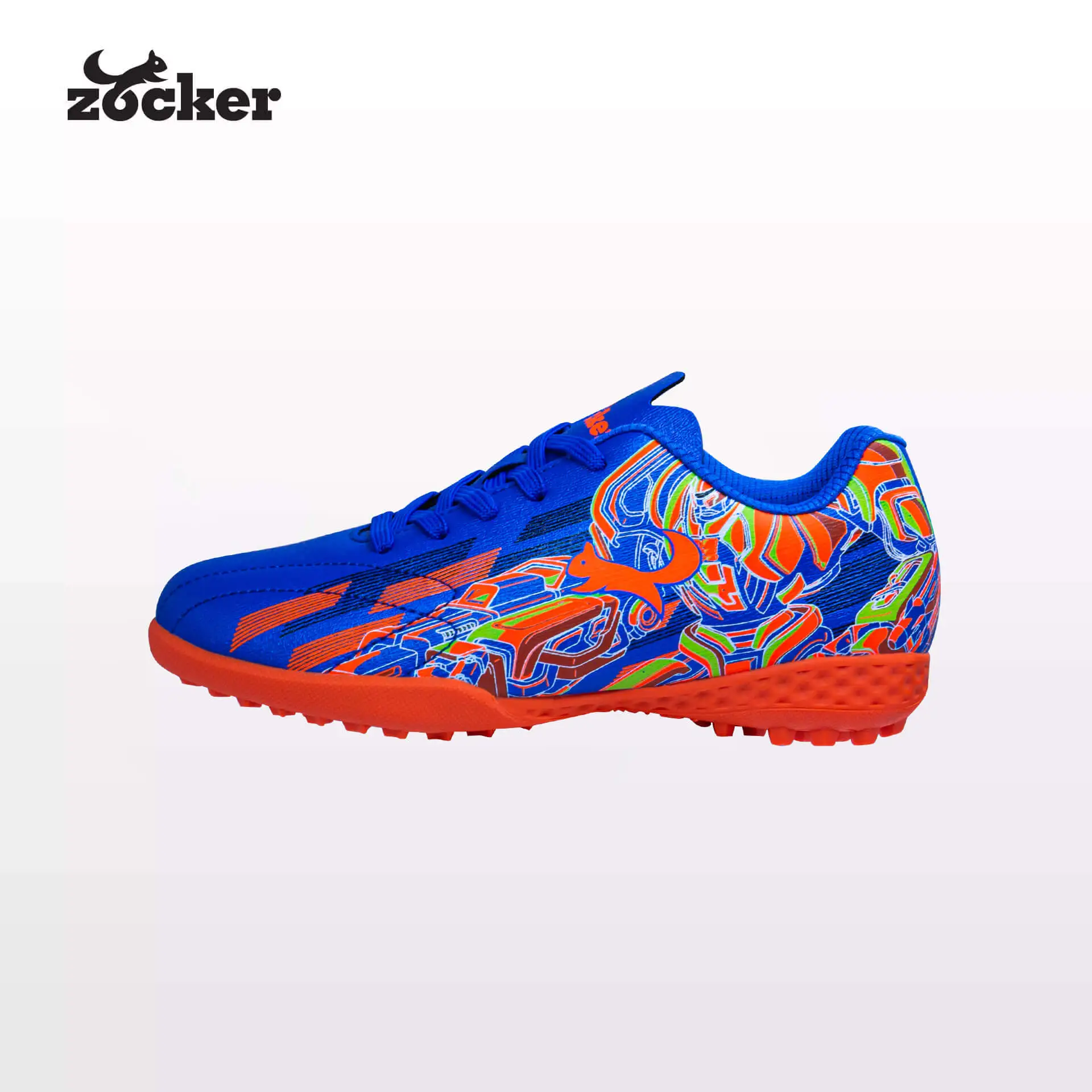 Giày đá bóng trẻ em Zocker Kiên Cường Royal Blue/Orange